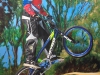 BMX muurschildering
